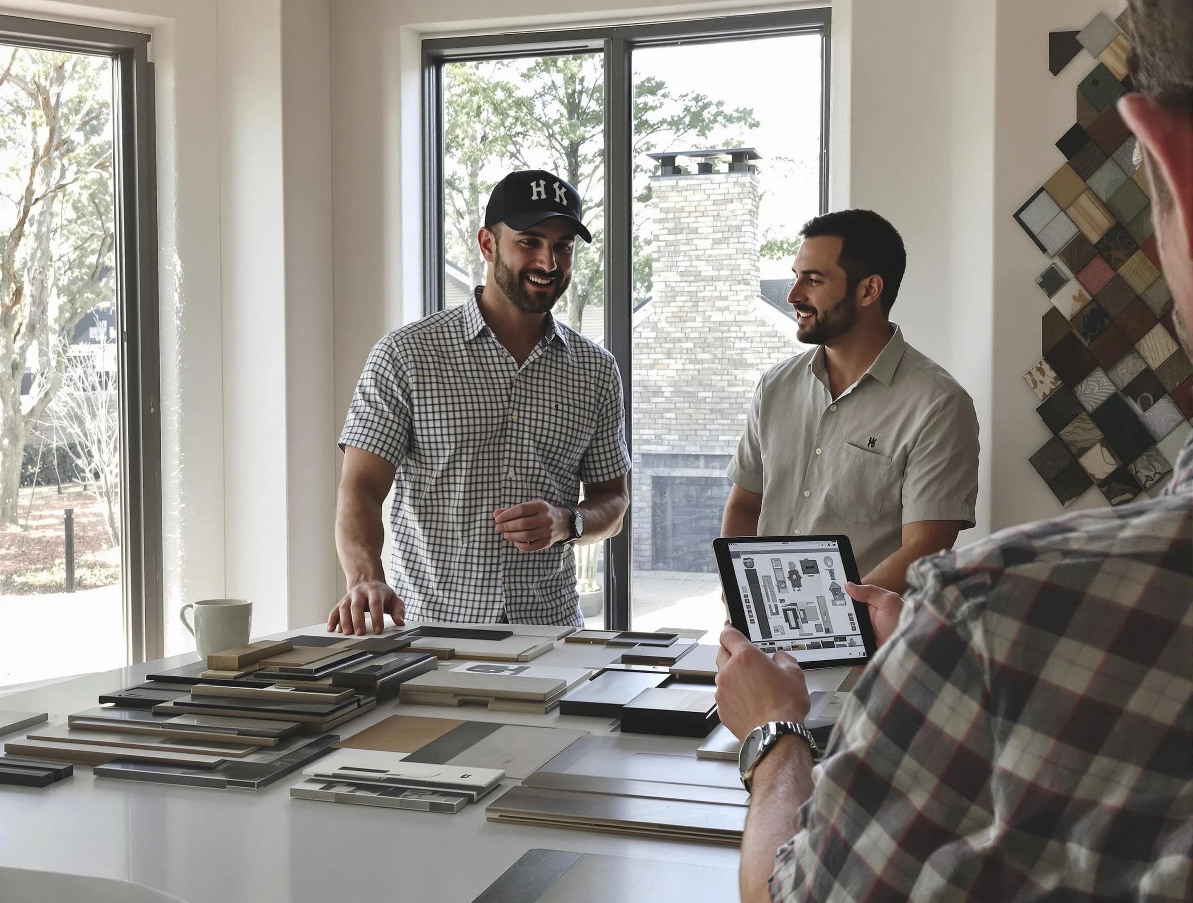 Cranston Chimney Sweep remodeling a chimney and fireplace in Cranston, RI