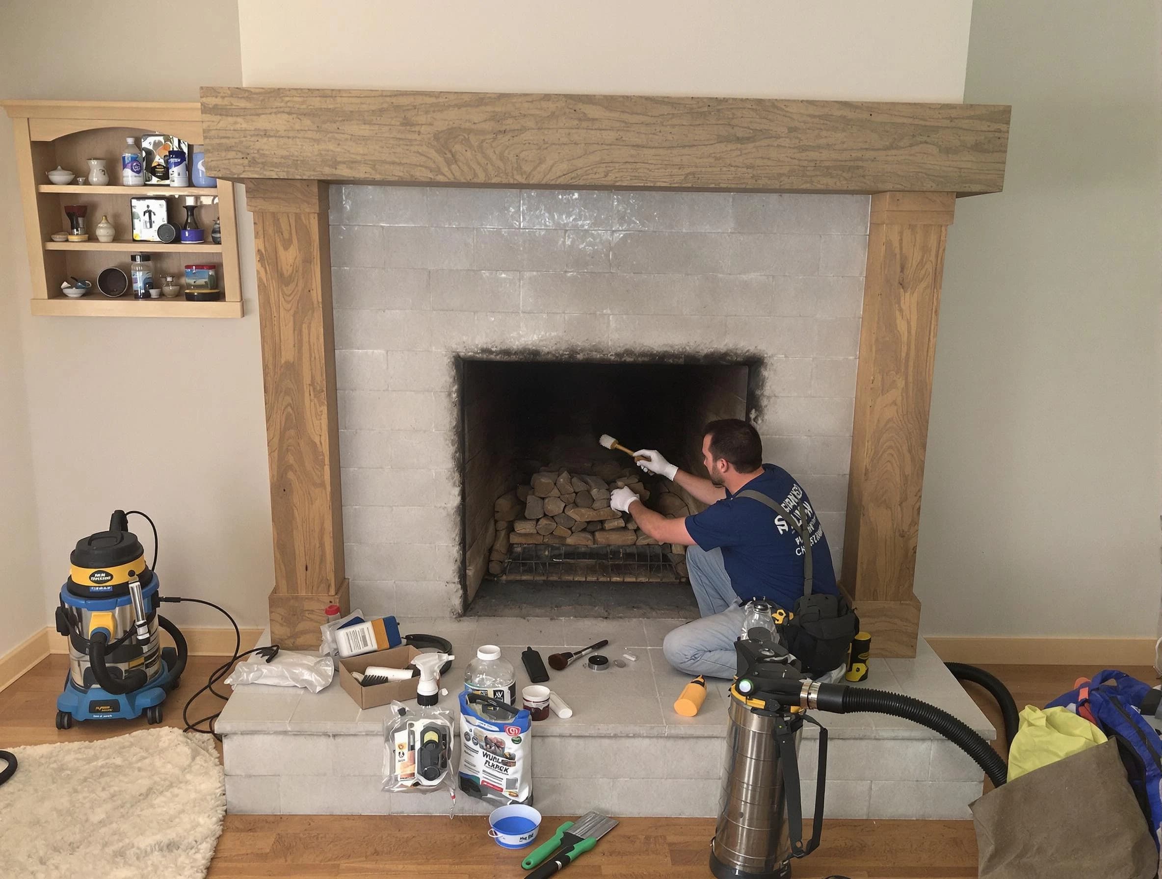 Detailed creosote removal process by Cranston Chimney Sweep in Cranston, RI