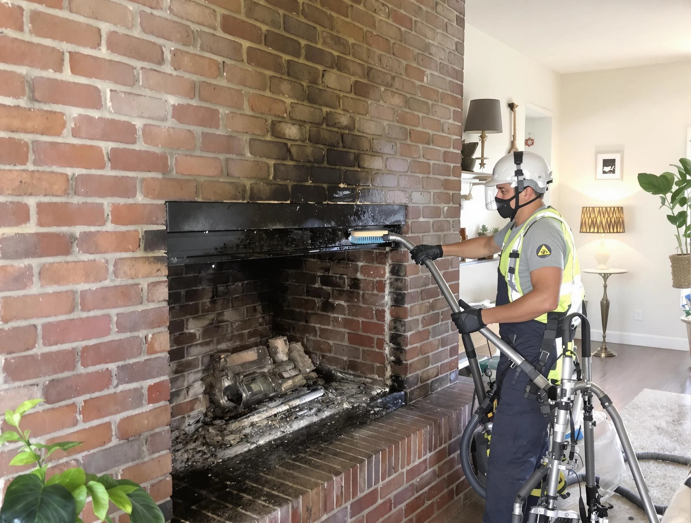 Cranston Chimney Sweep providing fireplace cleaning services in Cranston, RI
