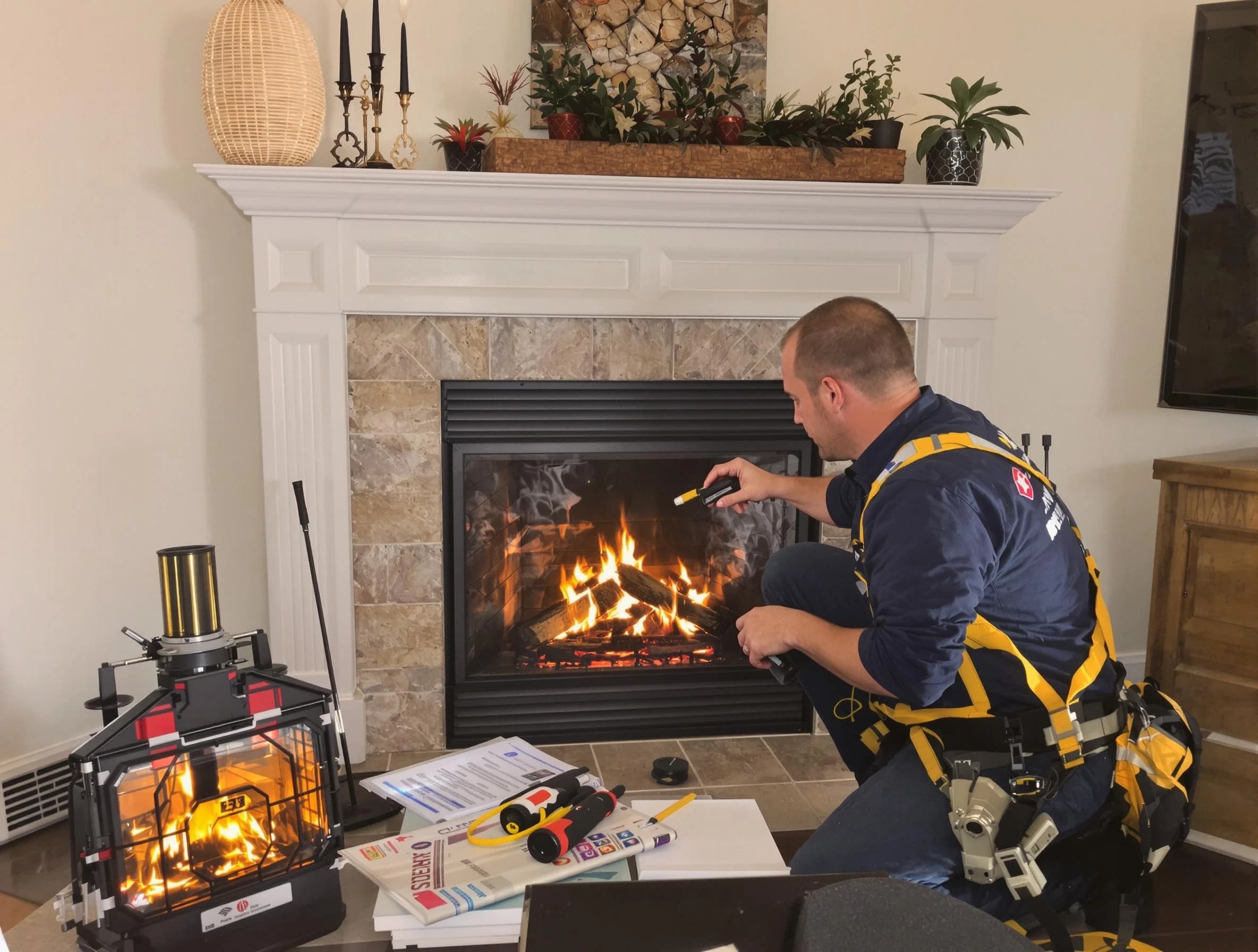 Safety-focused fireplace inspection by Cranston Chimney Sweep in Cranston, RI