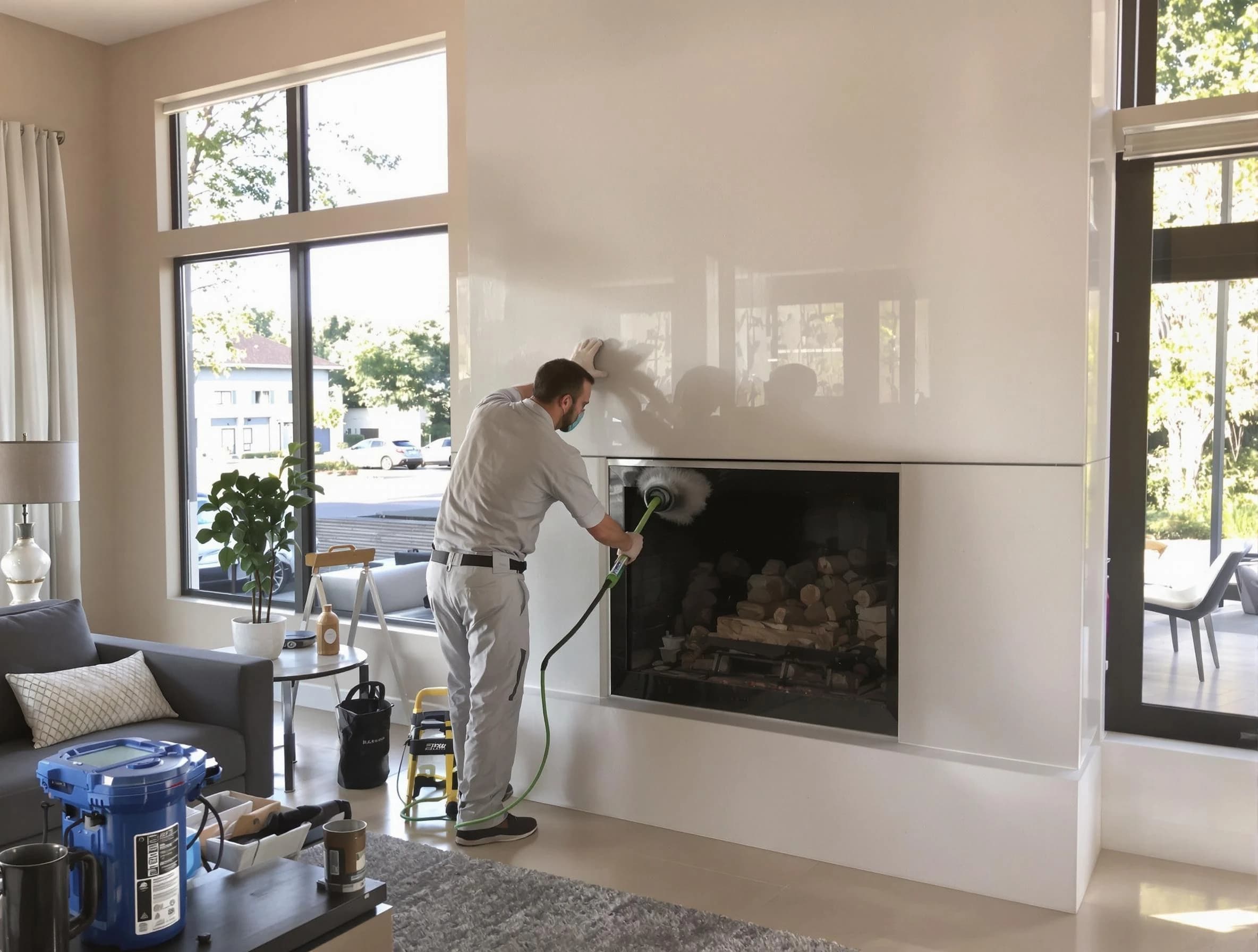 Cranston Chimney Sweep performing thorough soot removal in Cranston, RI