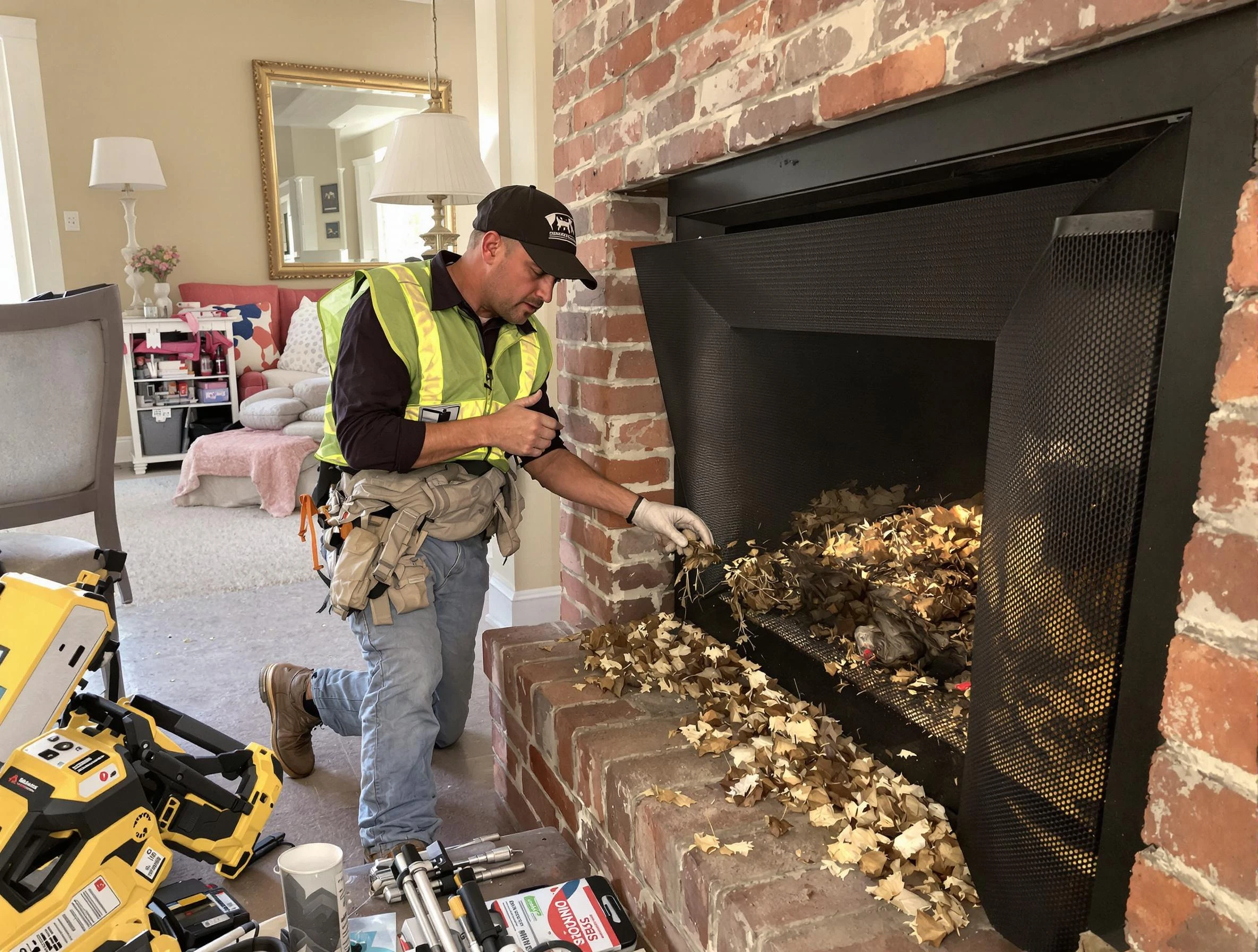 Safe screening installation by Cranston Chimney Sweep in Cranston, RI