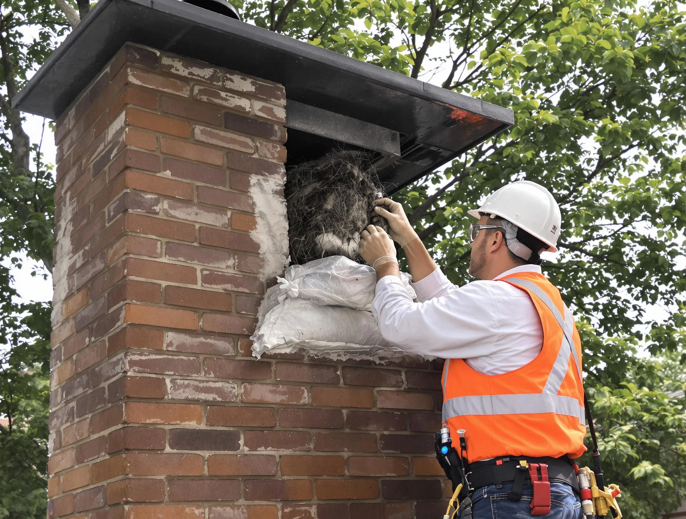Humane removal of debris and animals by Cranston Chimney Sweep in Cranston, RI