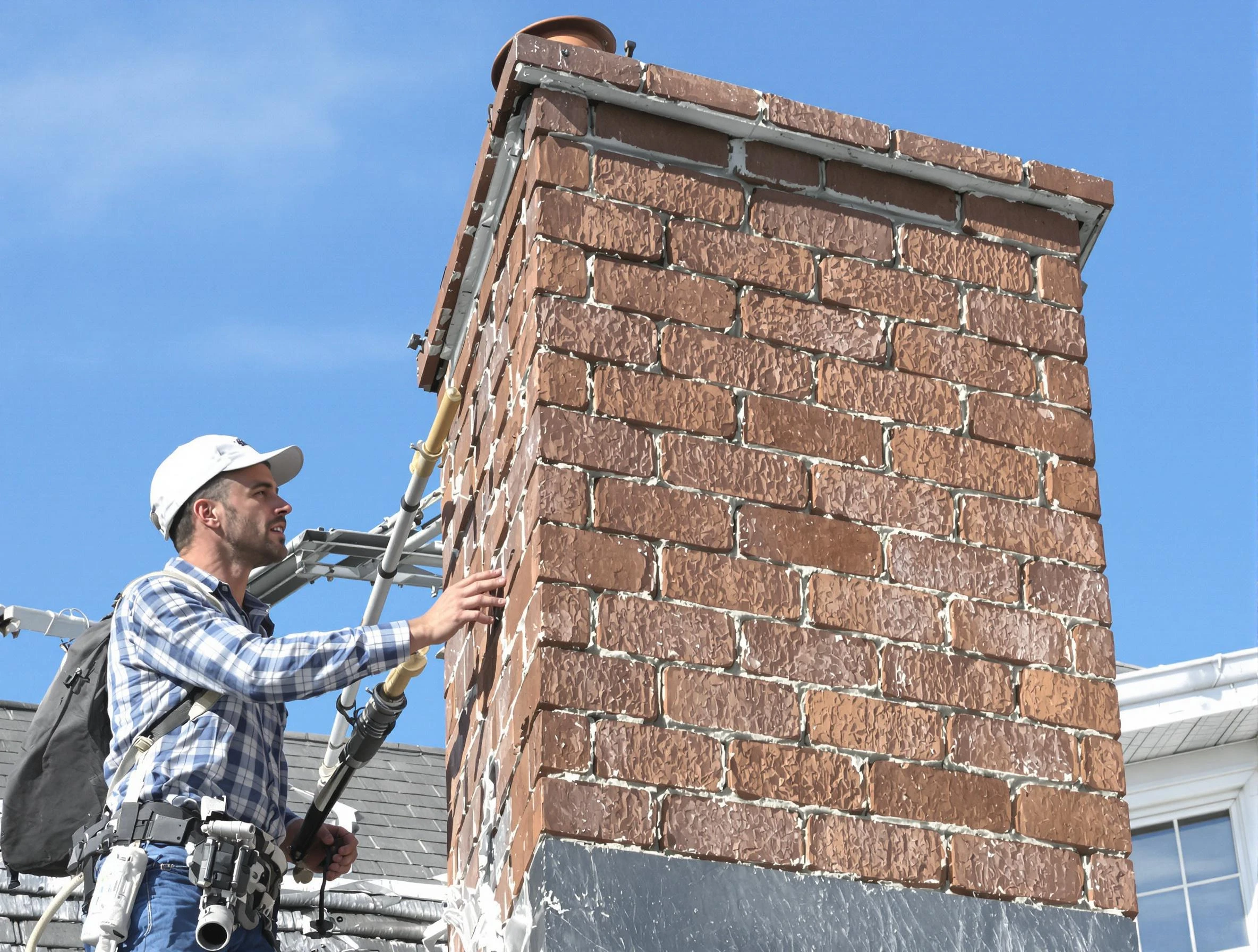 Brickwork for a chimney rebuild by Cranston Chimney Sweep in Cranston, RI