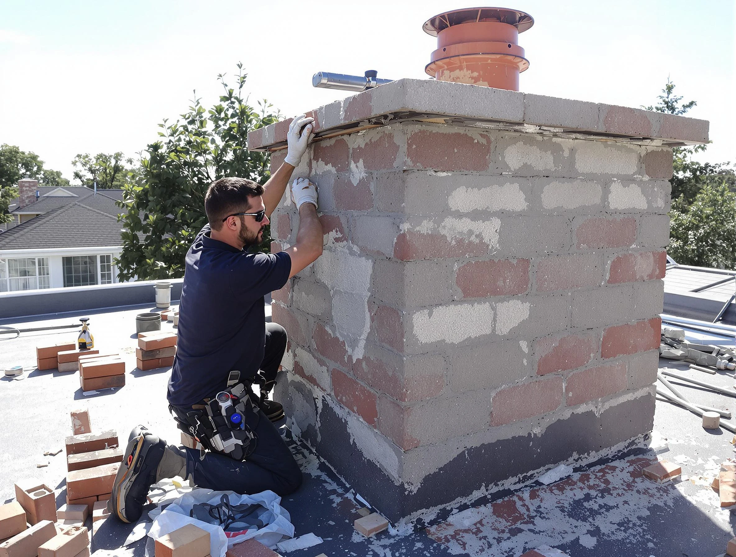 Advanced chimney repair process by Cranston Chimney Sweep in Cranston, RI
