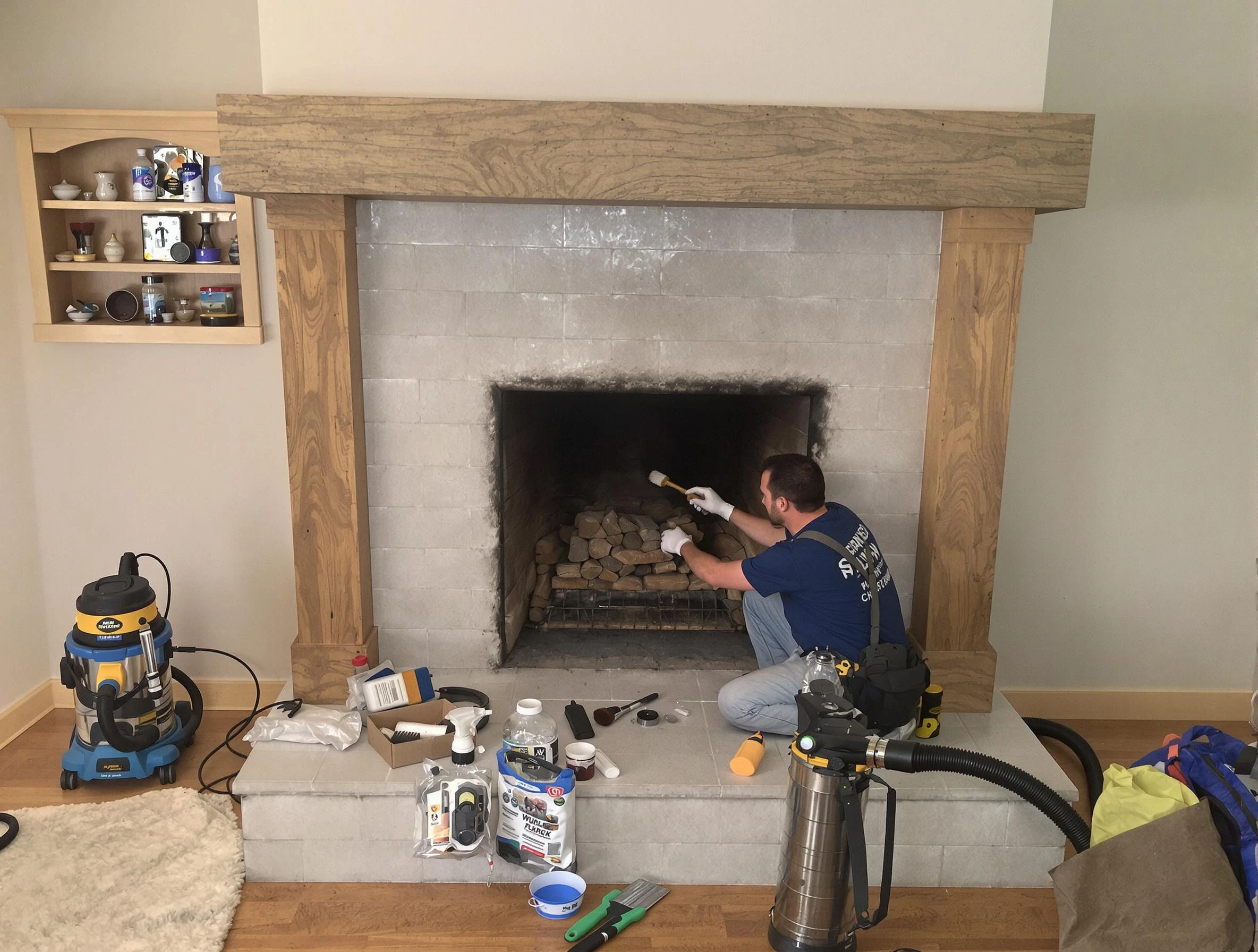 Detailed creosote removal process by Cranston Chimney Sweep in Cranston, RI